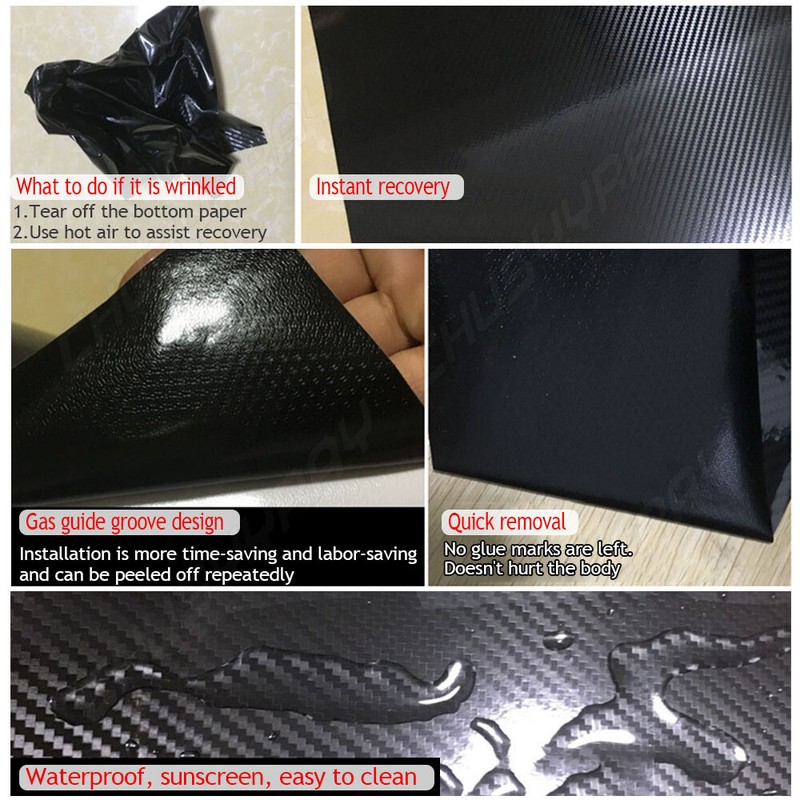 Auto Accessories Glossy Carbon Fiber Vinyl Film Car Interior Wrap Stickers gallery