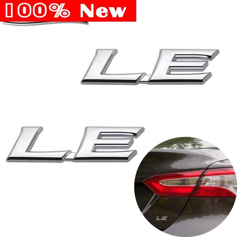 2pcs High Quality Metal Chrome LE Rear Trunk Decklid Tailgate Emblem Badge Decal