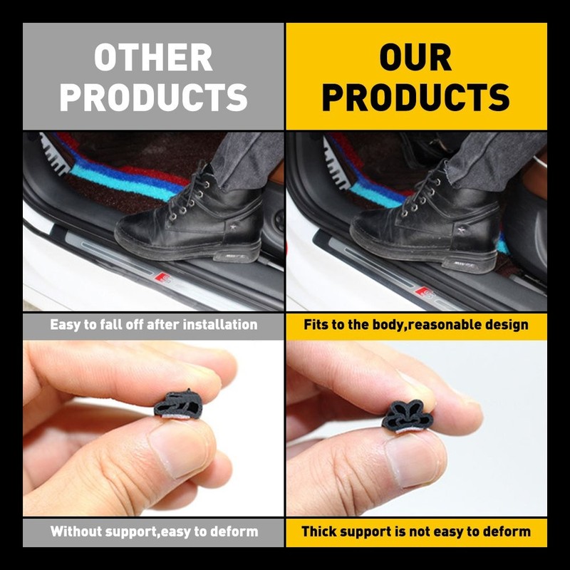 5m Car Door Rubber Seal Strip Double-Layer Weather Strip Soundproof Waterproof gallery