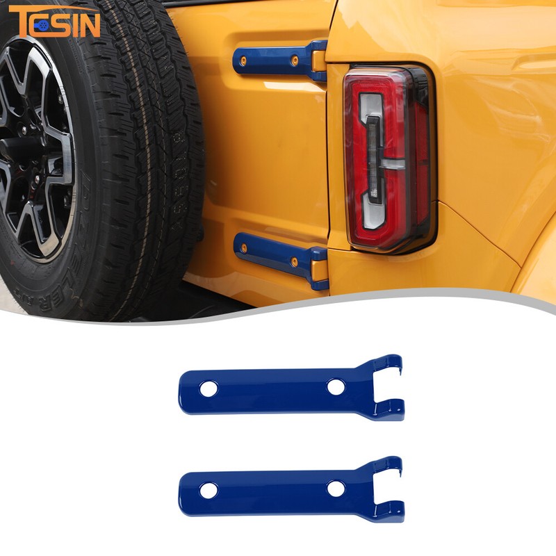 Rear Tailgate Spare Tire Hinge Cover Trim For Ford Bronco 2021+ Blue Accessories