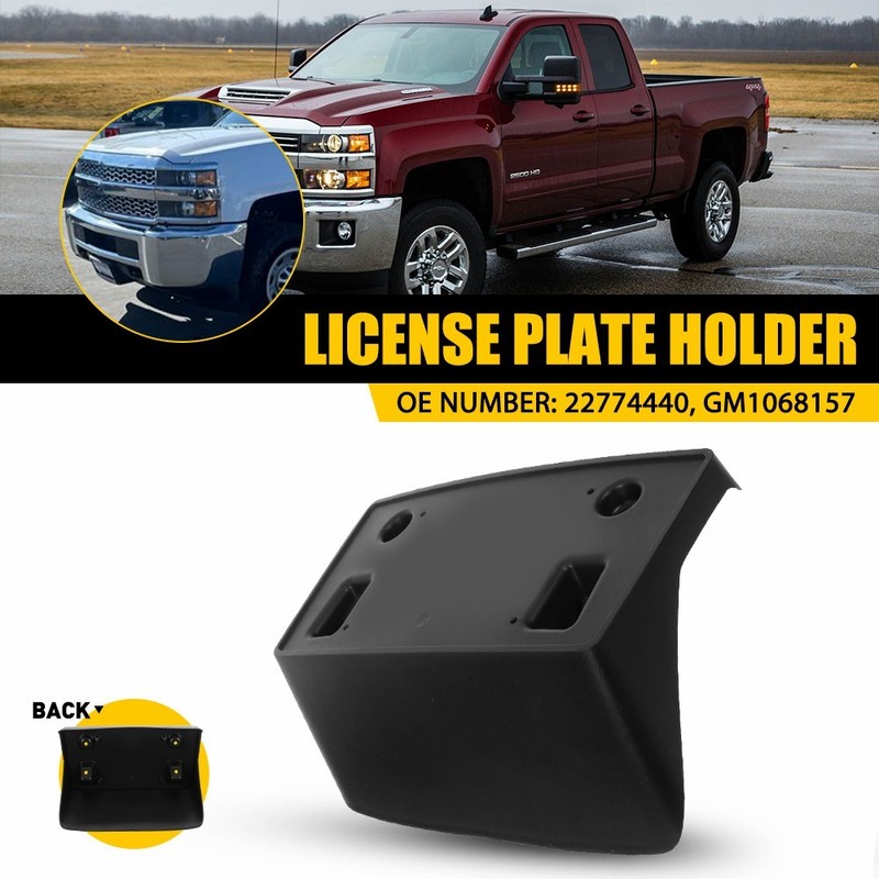 Front Bumper Plate License Bracket For 2019 Chevrolet Silverado 2500 HD 3500