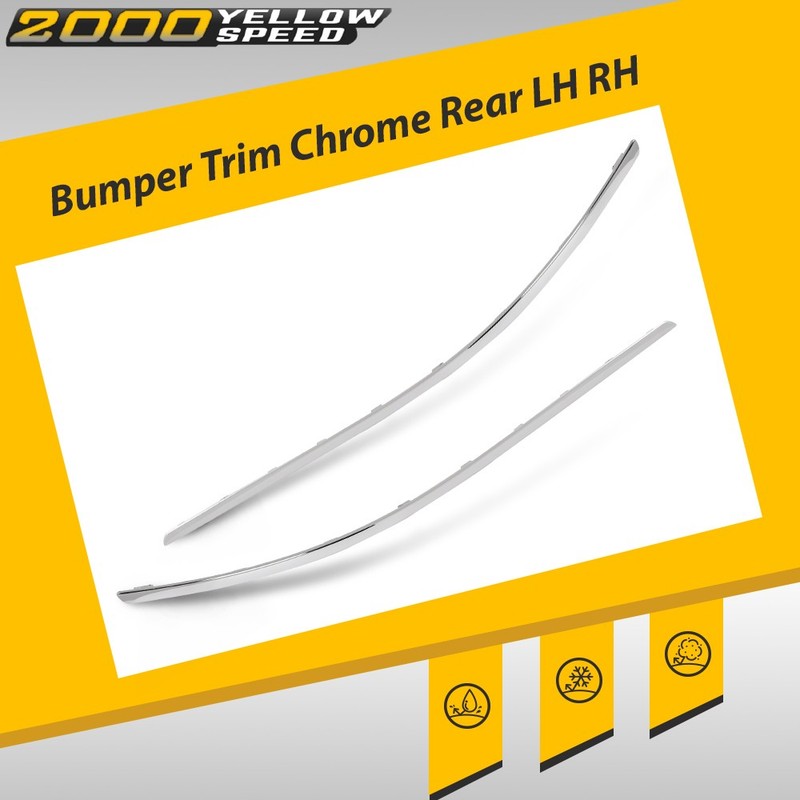 Rear Bumper Trim Chrome Left+Right Fit For 2008-2011 Mercedes Benz C-Class C300 gallery