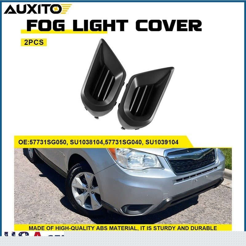 Left Right FogLight Cover Bezels For Subaru Forester 2014 2015 2016 Front Bumper