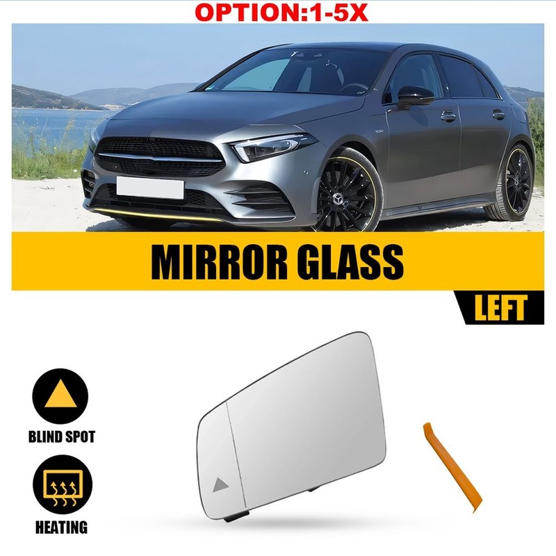 Driver Side Mirror Glass Heated W/Blind Spot For Mercedes CLS C218 2011-17 1-5x