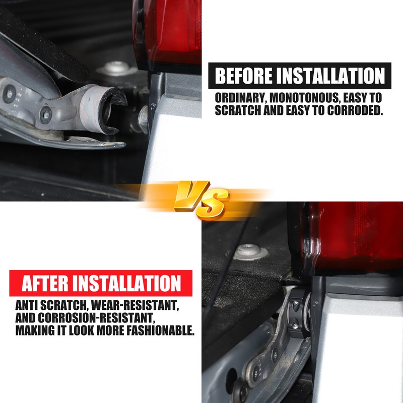 Auto Tailgate Anti-theft Ring Aluminum Alloy Black Fit For Toyota Tacoma 2024+ gallery