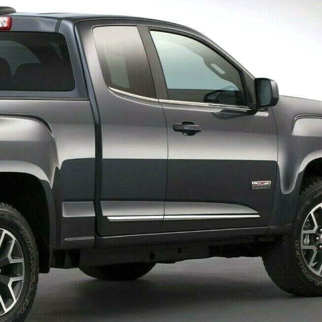 For: Chevy Colorado Ext 2015-2022 Lower Chrome Moldings #LCM-COCA-EXT-4243-6465