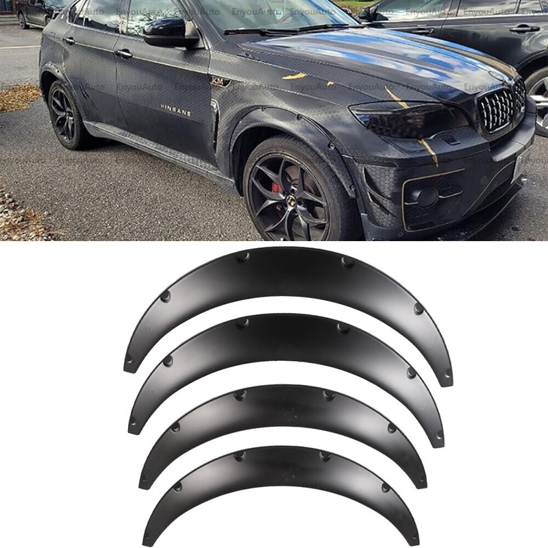 Universal Fender Flares Wheel Arches Wide Body Kit 4X 35″ For BMW X3 X4 X5 X6