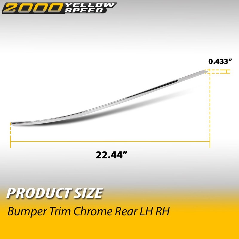 Rear Bumper Trim Chrome Left+Right Fit For 2008-2011 Mercedes Benz C-Class C300 gallery