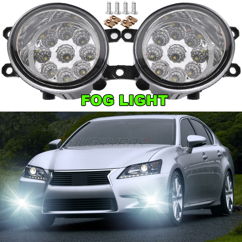 For 2013-2015 LEXUS GS450H/GS350 Clear Lens Bumper Fog Light Replacement Bulbs