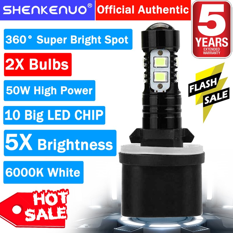 For Nissan Titan 2003-2015 2PC 880 899 LED Fog Light Bulbs 6000K Bright White