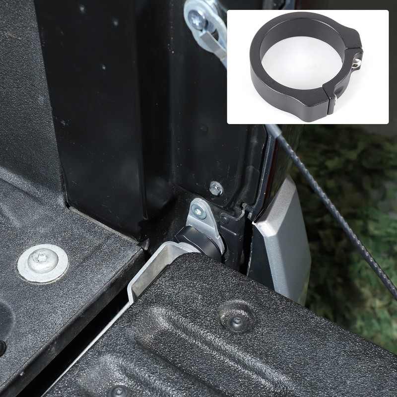 Auto Tailgate Anti-theft Ring Aluminum Alloy Black Fit For Toyota Tacoma 2024+ gallery