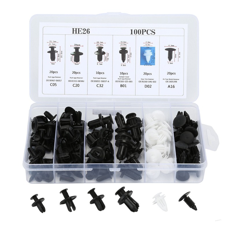 For RAM Dodge Fixing Fastener Kit Bumper Fender Liner Push Retainer Clips 100X gallery