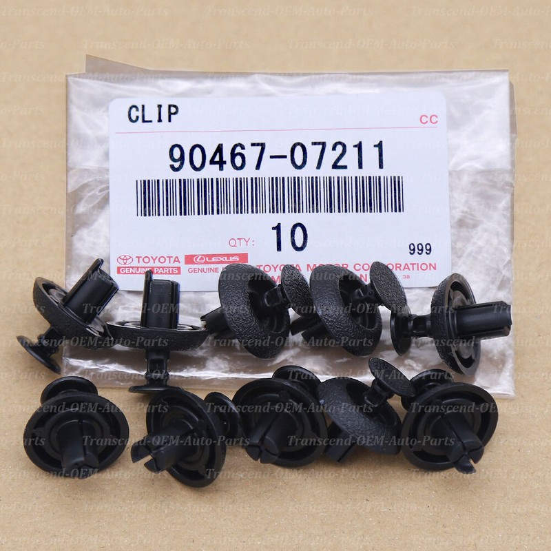 90467-07211 SET OF 10 GENUINE OEM BUMPER RETAINER GRILL CLIPS TOYOTA LEXUS SCION