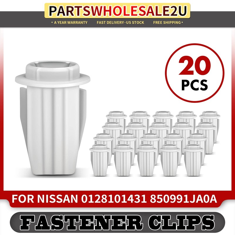 20x M5.5 Nylon Front Bumper Screw Grommet Retainer with Sealer Clips for Nissan