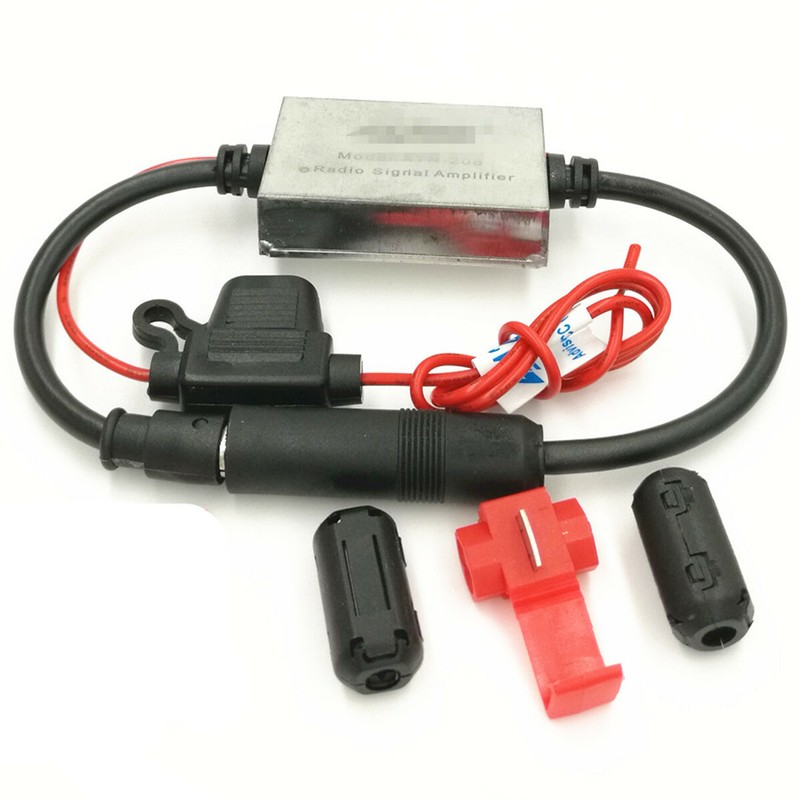 Car Signal FM Antenna Aerial Signals Amp Amplifier Booster Stereo Radio Adaptor