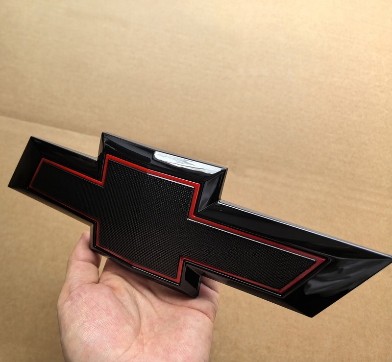 2021+ OEM Grille Bowtie Emblem Badge 3D for Tahoe Suburban Colorado Black Red gallery