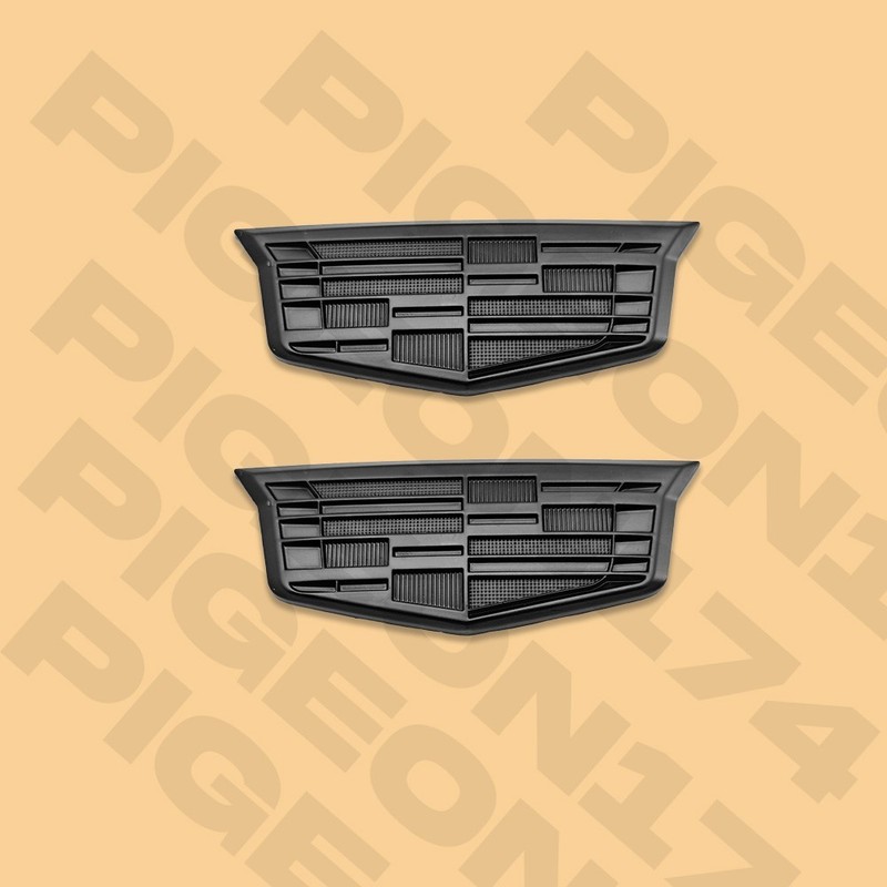 Left Right Fender Emblem Door 3D Badge For XLR ATX XTS ESCALADE CTS STS DTS SRX