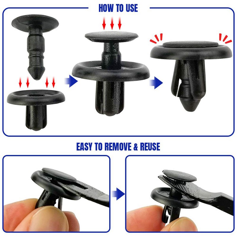 100 Pcs Engine Under Cover Push Type Retainer Clips For Toyota Lexus 90467-07201 gallery