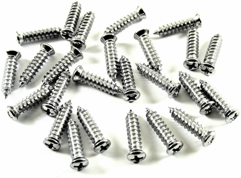 #10 x 3/4″ Phillips Oval Head Chrome Trim Screws #6 Head (Qty-25) #2034CCA