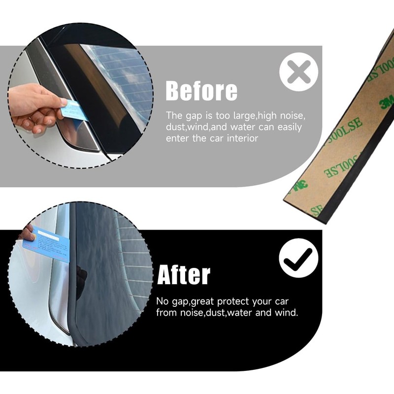 13FT Car Window Seal Strip,Rubber Automotive Weather Stripping for Car Window gallery
