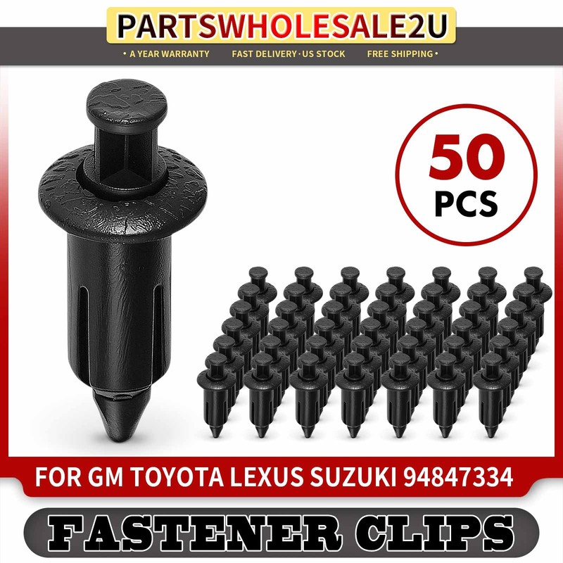 50x 7mm Nylon Trim Panel Retainer Fastener for GM Toyota Lexus Suzuki 94847334