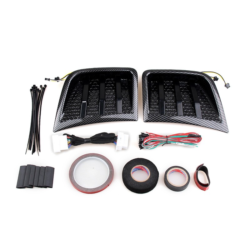 Carbon Look Front Side Air Vent Trim W/ Light For Subaru WRX STi 10th 08-14 gallery
