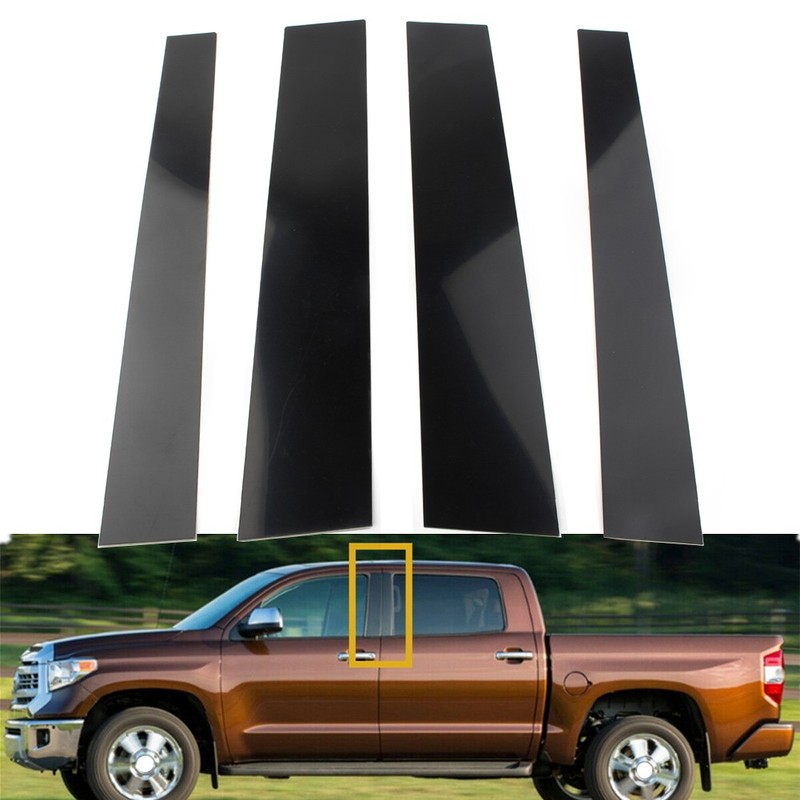 Pillar Posts Door Trim Covers FIT FOR TOYOTA Tundra 2007-2020 Black(4pcs/Set)