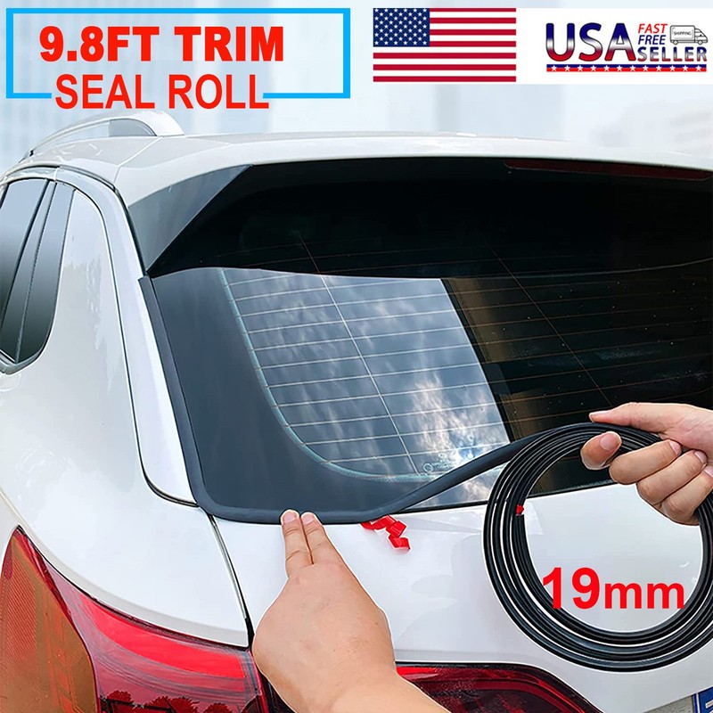 19mm Car Windshield Weather Seal Rubber Trim Molding Cover 10 Feet For Ford -USA