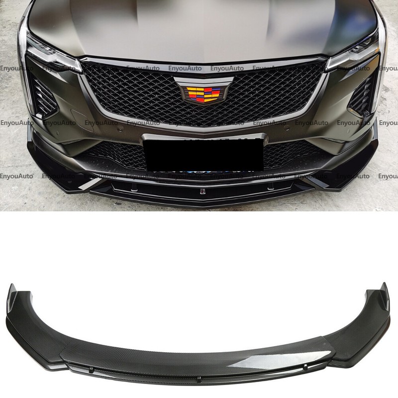 For Cadillac Ct4 Ct5 Ct6 Front Bumper Lip Spoiler Splitter Carbon Fiber