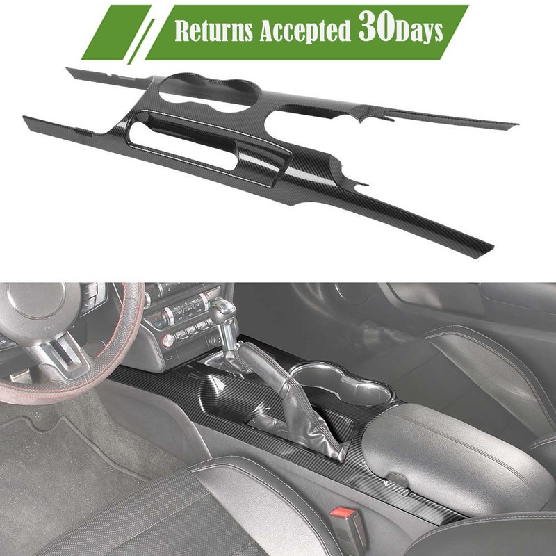 Carbon For Ford Mustang GT 2015-2023 Center Console Gear Shift Panel Covers Trim