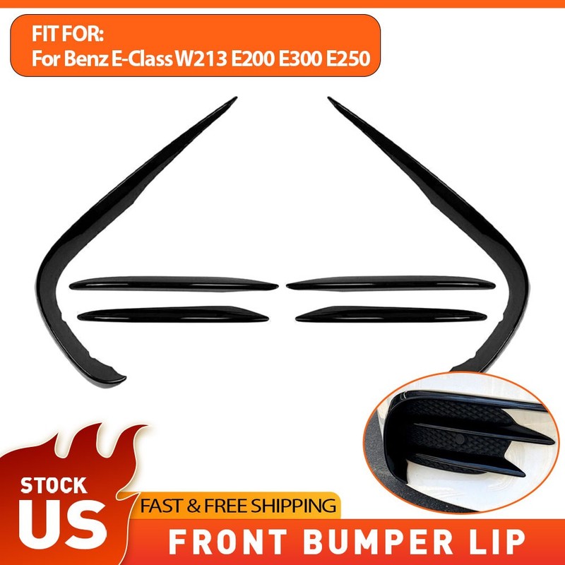 Front Lip Splitter Fog Light Cover For 2016-20 Benz E-Class W213 E200 E300 E250
