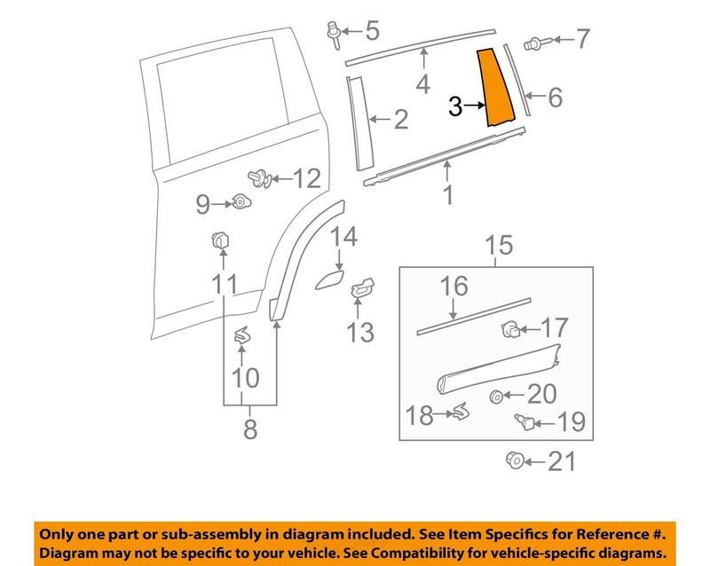 TOYOTA OEM 14-19 Highlander Rear Door Exterior Trim-Applique 757650E020