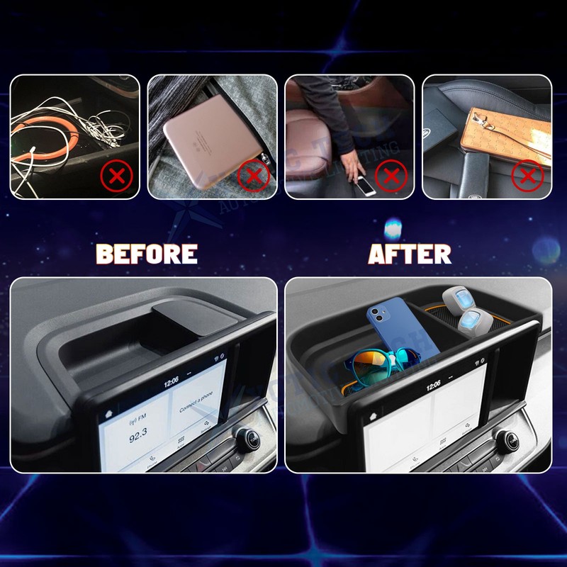 For Ford Maverick 2022-2024 Dash Screen Hidden Container Storage Tray Holder gallery