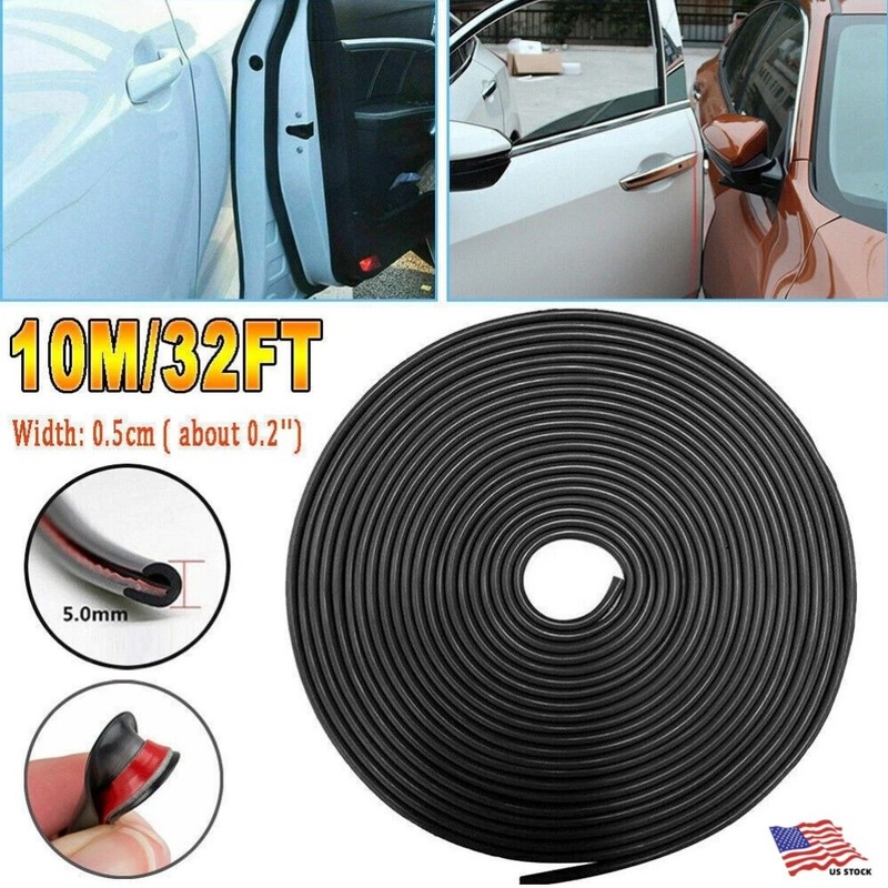 33Ft Car Door Protector Trim Rubber U Shape Trim Molding Protection Seal Strip