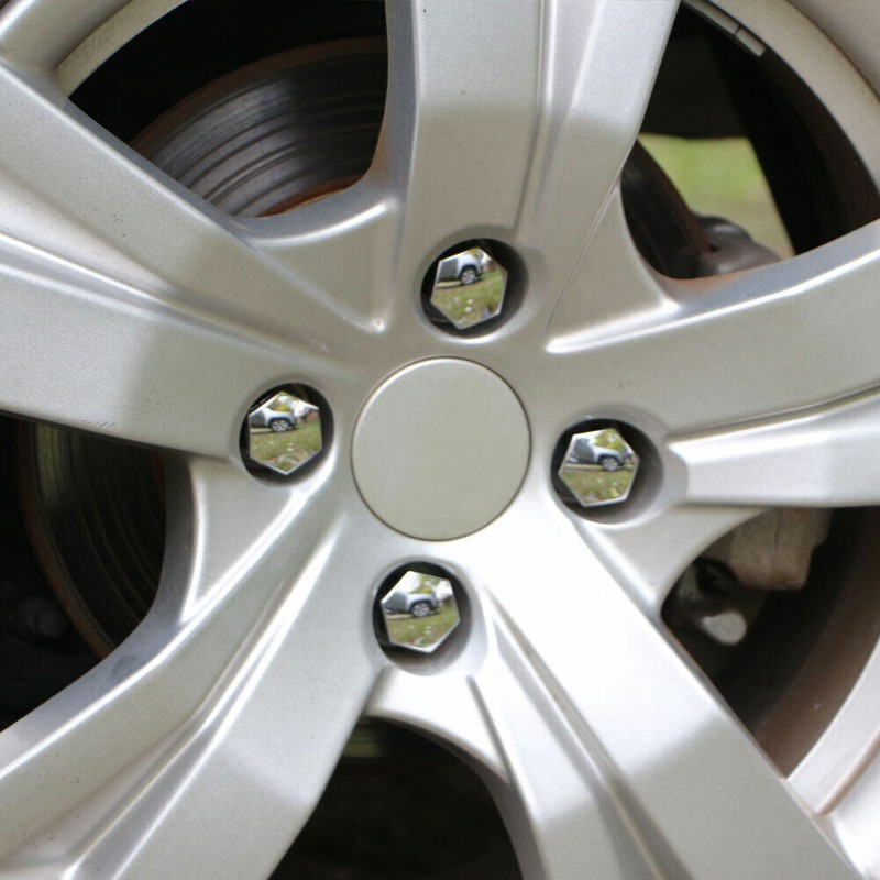 Silver Car Chrome Caps Cover Car Wheel Bolts Nuts Universal For Auto Accessories gallery