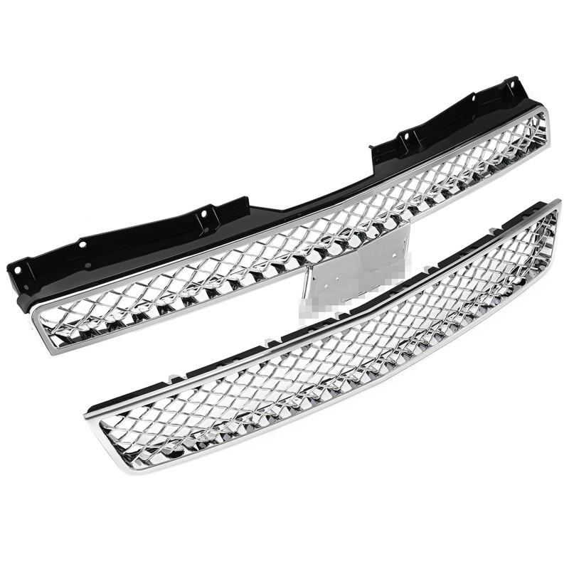 Chrome Grille For Chevy Tahoe/Suburban LTZ 1500 2500 2007-2013 14 Upper Lower gallery