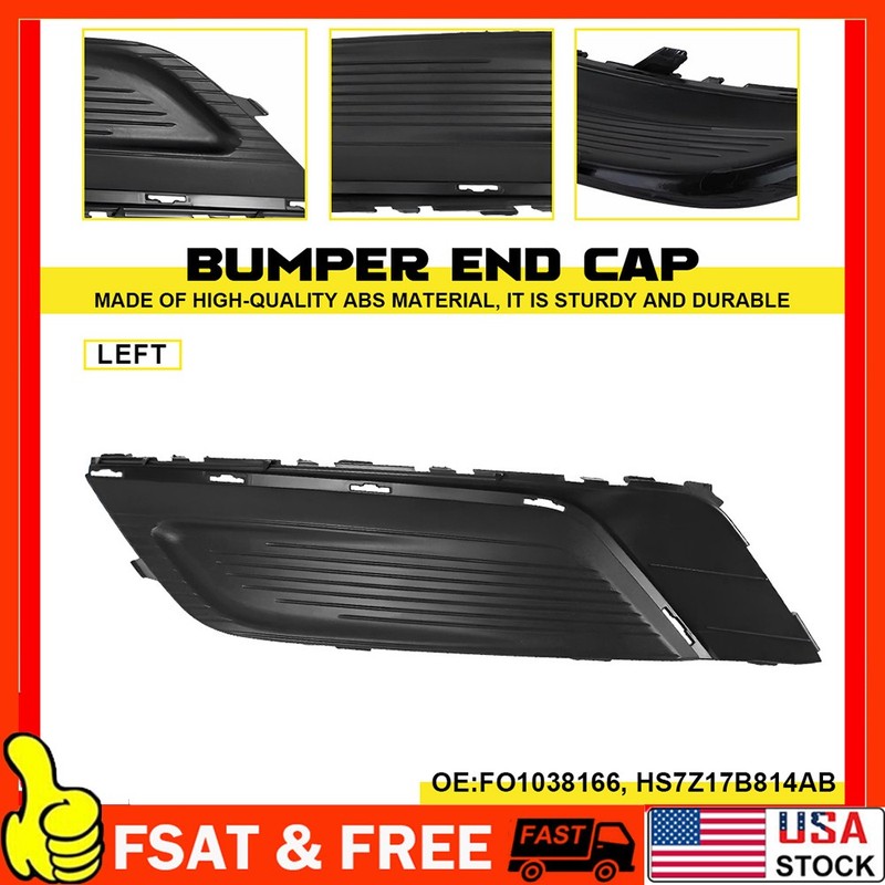 Front Driver Left Side Fog Light Cover Bezel Grille For 2017-2018 Ford Fusion
