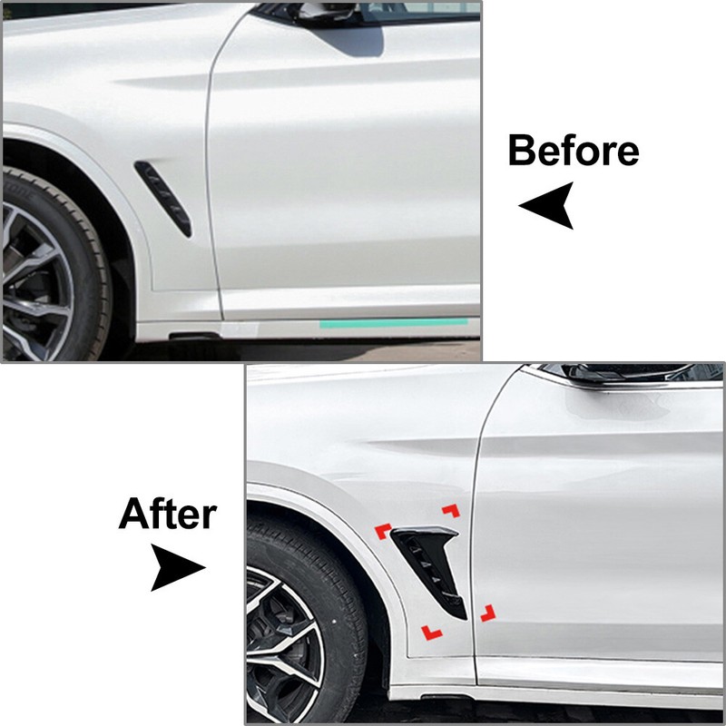 Front Side Fender Air Outlet Cover Trim For BMW X3 X4 G01 G02 2018+ Black gallery