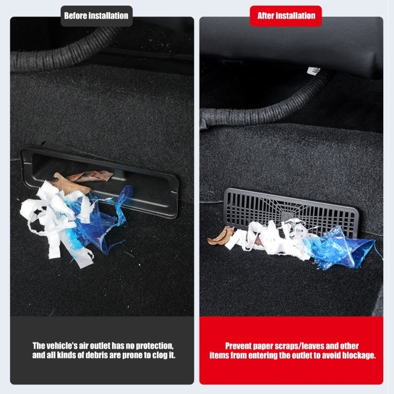 2Pcs Rear Seat Air Vent Covers Grille For Select Perfectly Fit Easy Installation gallery