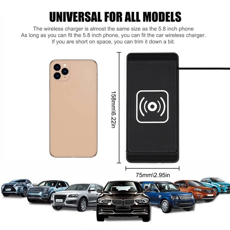 Wireless Car Phone Charger Fast Charging Pad Launch Mat Stand Dock Universal 10W gallery