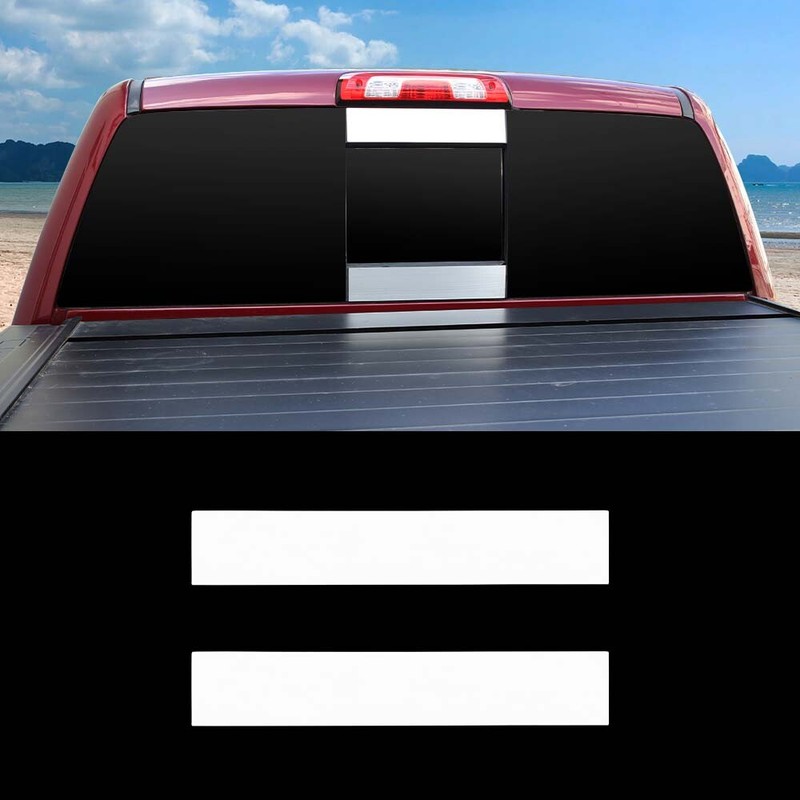 Stainless Polished Chrome Sliding Rear Window Trim For Chevy Silverado 2014-2018