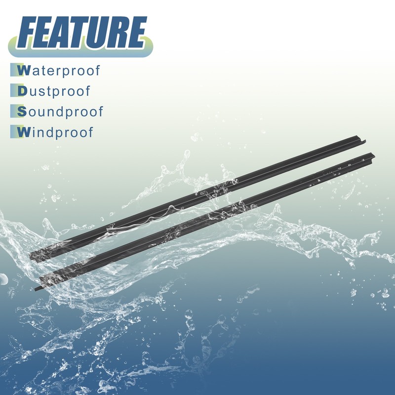 2pcs Window Glass Seals for Nissan D21 Base SE XE 2.4L L4 - Gas 3.0L V6 - Gas gallery