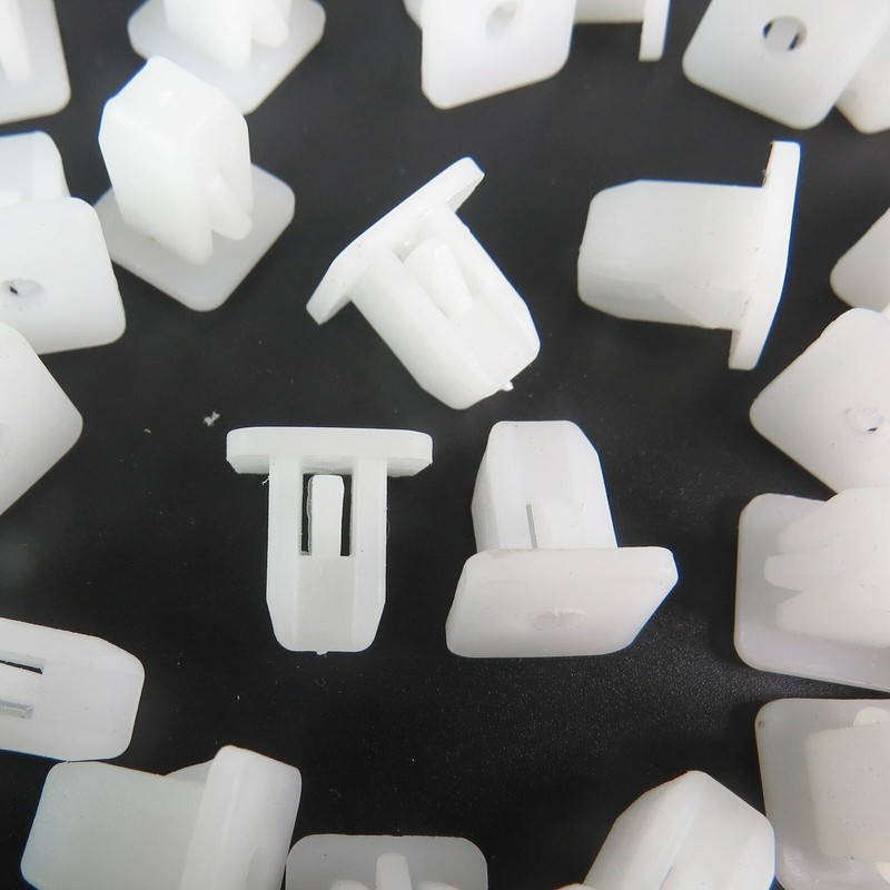 50/PK Nylon Nut #10 Screw Size Grommet Bumper Fender Clip Fit 8.5mm Square Hole gallery
