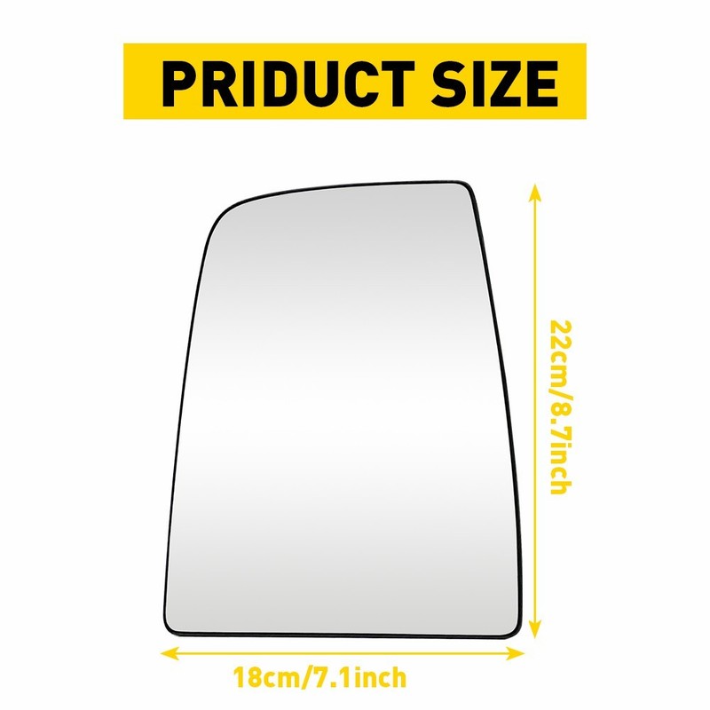 1-10x For 2015- 22 Ford Mirror Transit-150/250/350 Upper Glass Left Side Heated gallery
