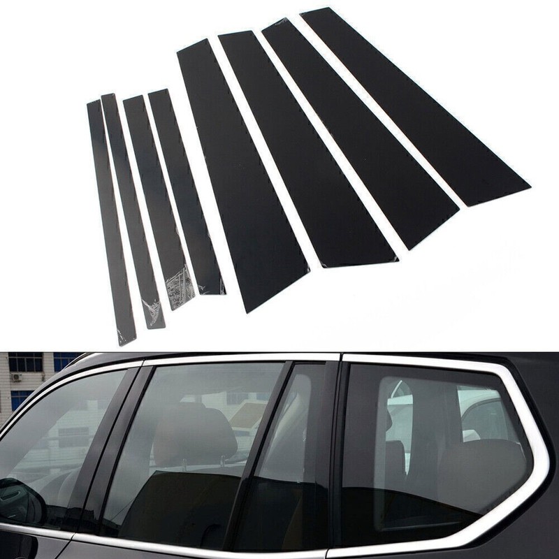 For BMW X3 F25 2011-2017 pc Bright black Door Window Center BC Pillar Posts Trim