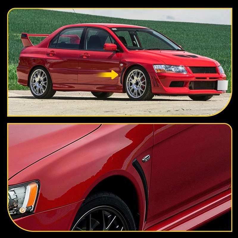 For 2002-16 Mitsubishi Lancers&Old Evo Front Door Fender Vent EVO Cover Sticker. gallery