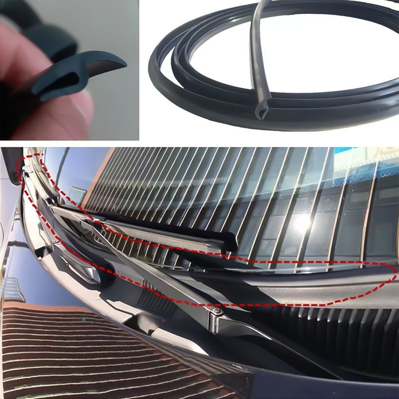10ft Auto Rubber Seal Weather Strip Car Window Lock Trunk Hood Edge Trim gallery