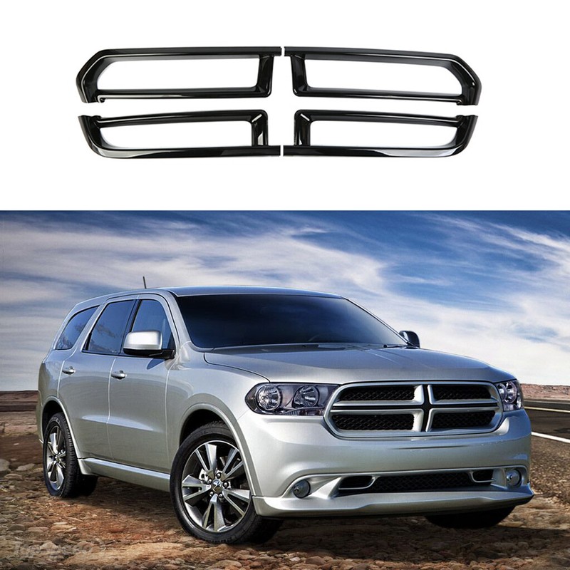 Black Front Grill Grille Mesh Inserts Cover Trim Bezel for Dodge Durango 2011-20 gallery