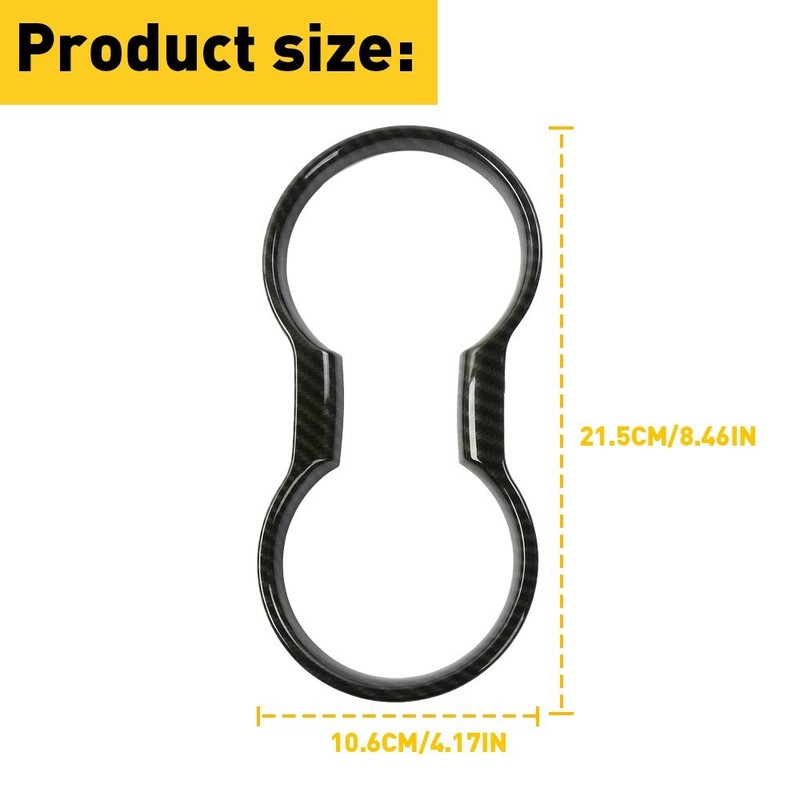 2set Interior Trim Molding Carbon Fiber Cup Holder Fit Cover For Ford Mustang 20 gallery