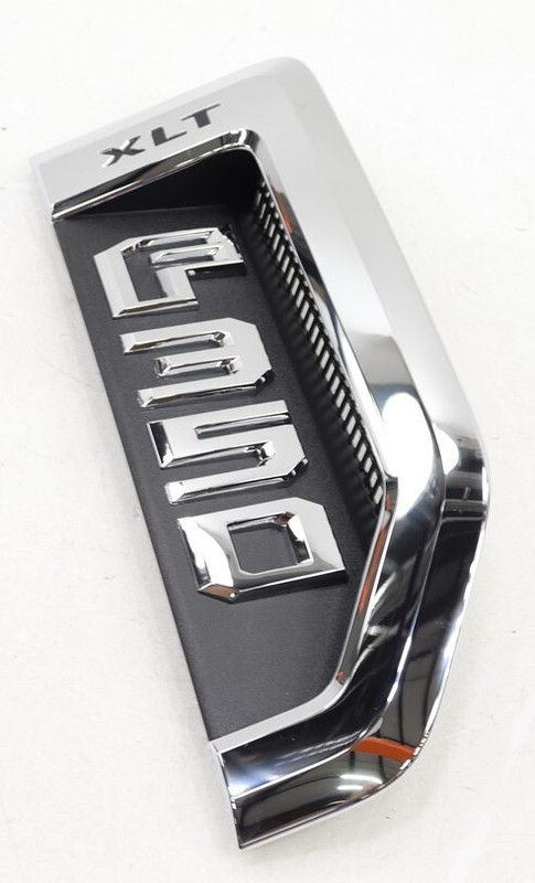 NEW OEM Ford F350 XLT Chrome Fender Badge Right HC3Z-16720-BC F350 2017-2022